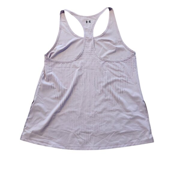 Under Armour‎ Womens Tank Top Racerback HeatGear Lavender Mesh Back Medium EUC - Picture 1 of 12